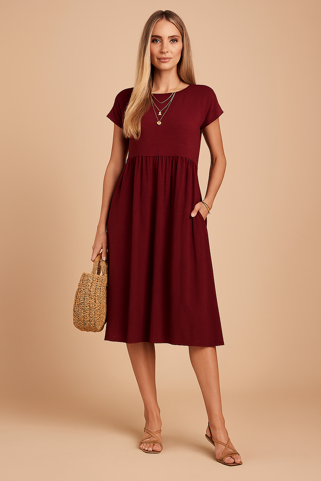 Airy Midi Summer Dress for Women - Stylish and Comfortable Casual Wear