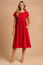Airy Midi Summer Dress for Women - Stylish and Comfortable Casual Wear