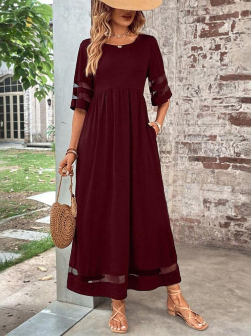 Chic Tummy-Flattering Dress for Women - Elegant Summer Style