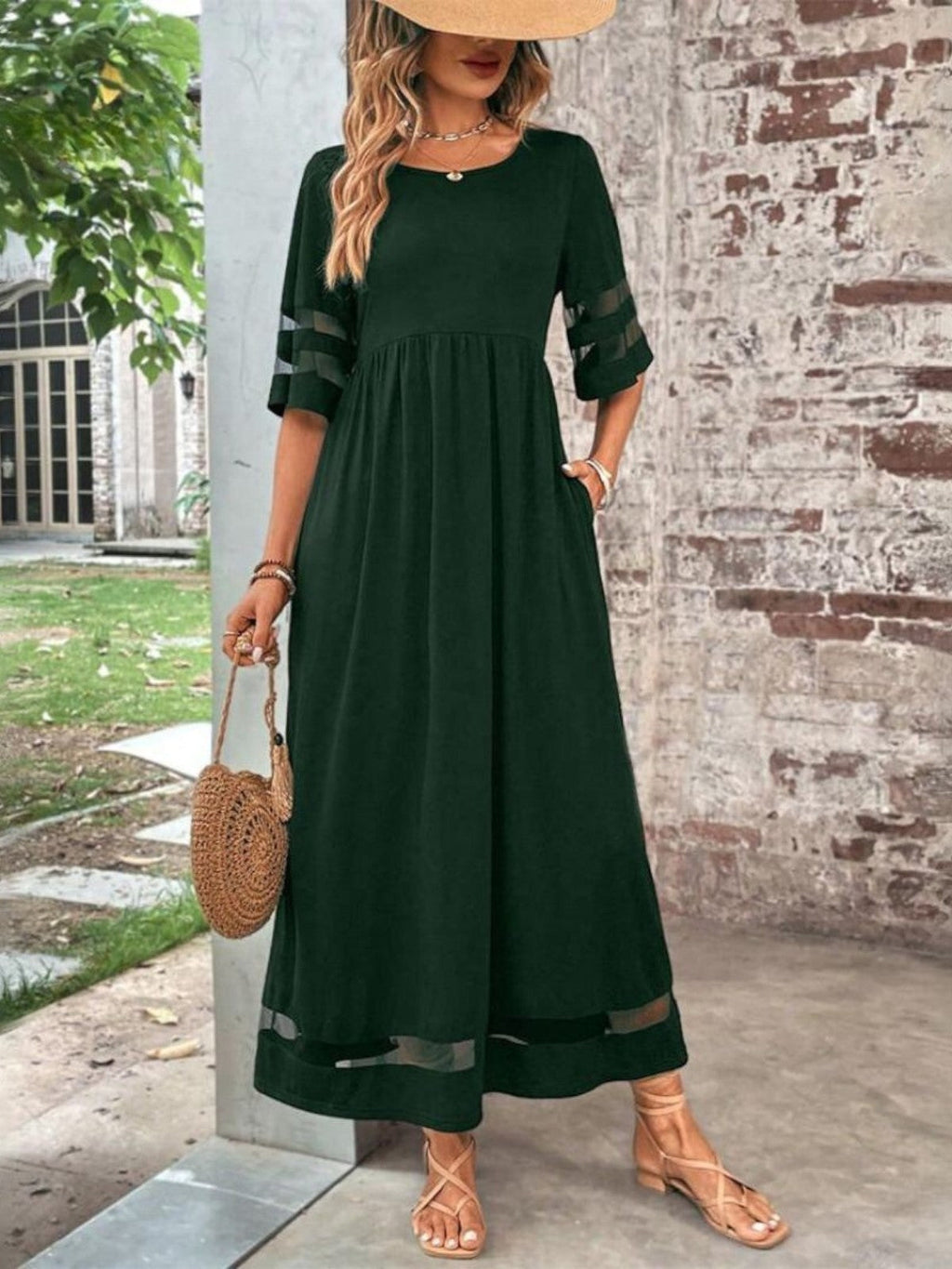 Chic Tummy-Flattering Dress for Women - Elegant Summer Style