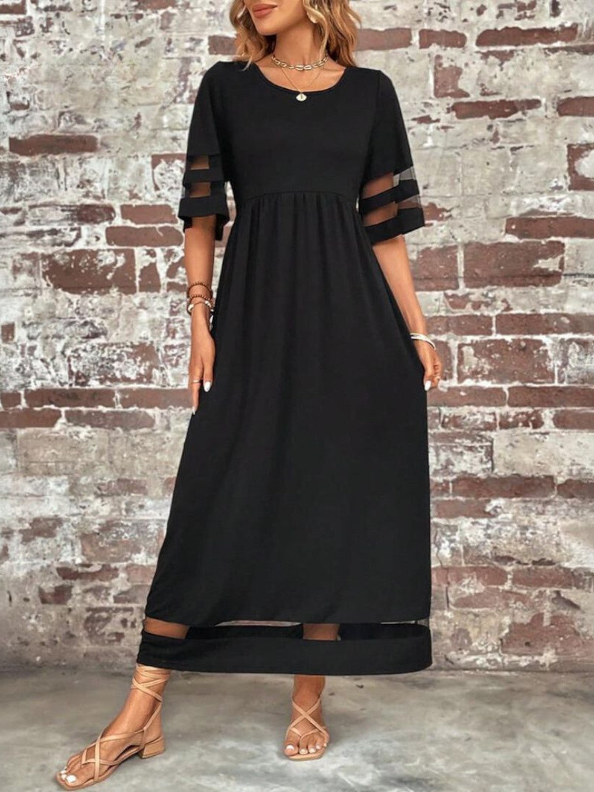 Chic Tummy-Flattering Dress for Women - Elegant Summer Style