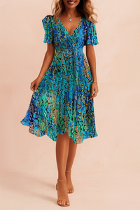 Elegant Blue Midi Dress for Women - Timeless Style for Any Occasion