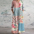Elegant Retro Maxi Dress for Women - Vintage-Inspired Summer Style