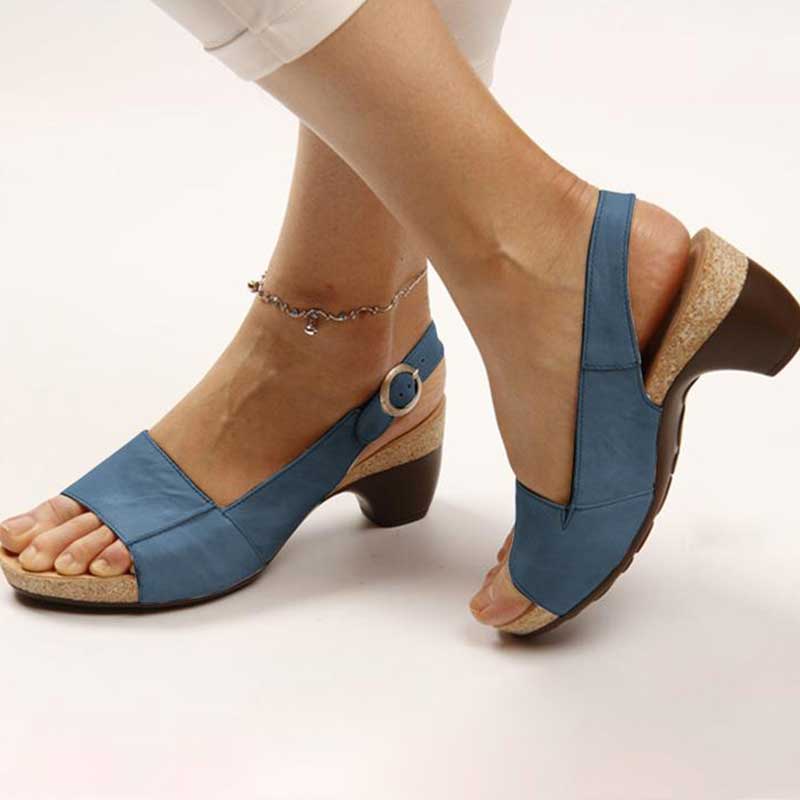 Elegant Women's Sandals - Orthopedic Design with Adjustable Strap for All-Day Comfort