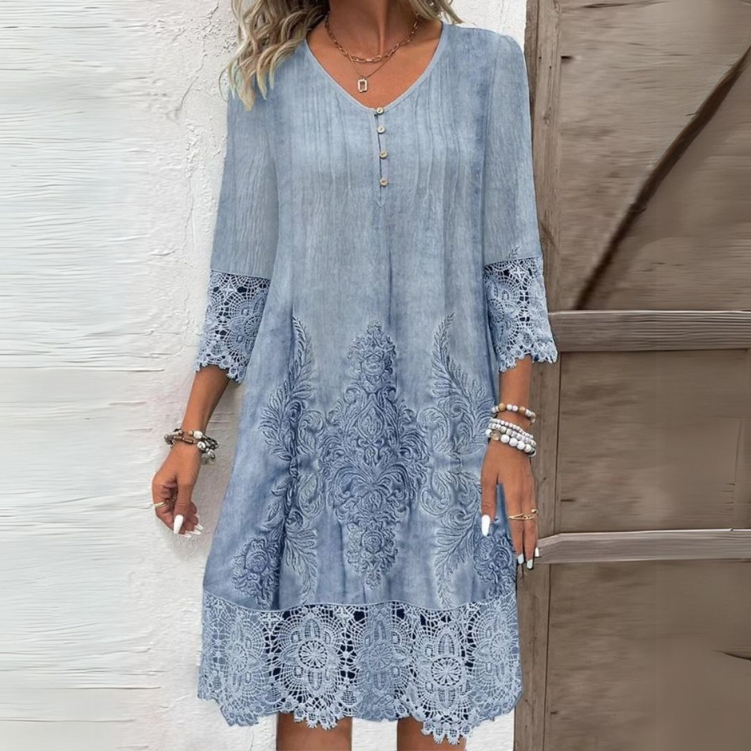 Floral Midi Dress for Women - Elegant Summer Style