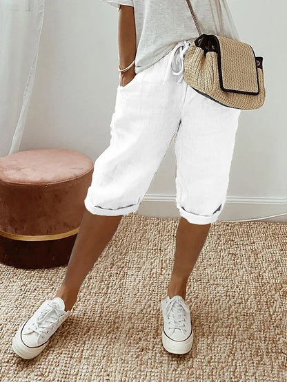 AVELINE – COTTON LINEN SHORTS