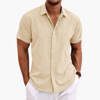 Men's Casual Short Sleeve Summer Shirt - Lightweight Breathable Style for Beach, Lunch, and Outings
