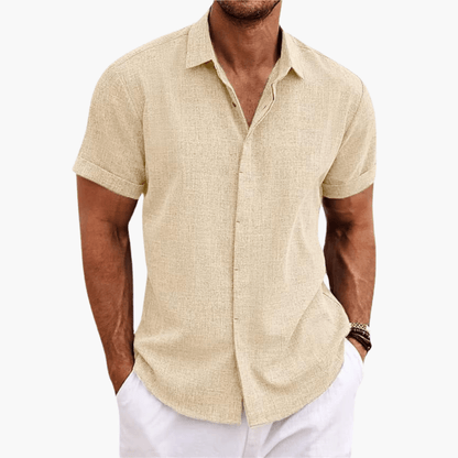 Men's Casual Short Sleeve Summer Shirt - Lightweight Breathable Style for Beach, Lunch, and Outings