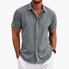 Men's Casual Short Sleeve Summer Shirt - Lightweight Breathable Style for Beach, Lunch, and Outings