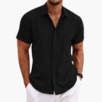 Men's Casual Short Sleeve Summer Shirt - Lightweight Breathable Style for Beach, Lunch, and Outings