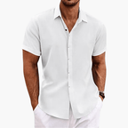 Men's Casual Short Sleeve Summer Shirt - Lightweight Breathable Style for Beach, Lunch, and Outings
