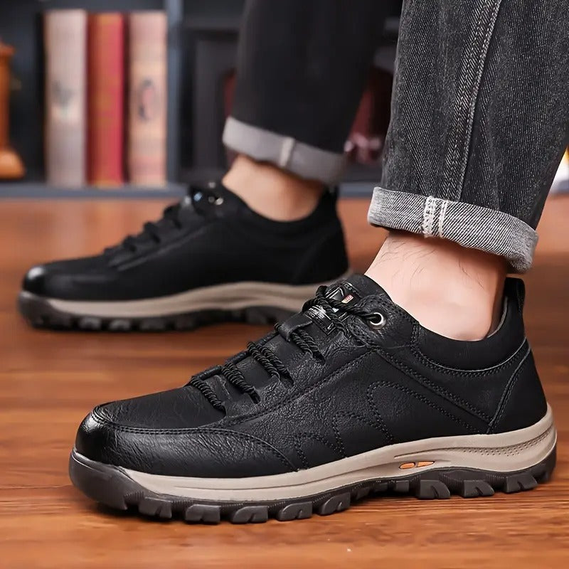 Men's Comfortable Supportive Leather Shoes for Hiking and Everyday Wear
