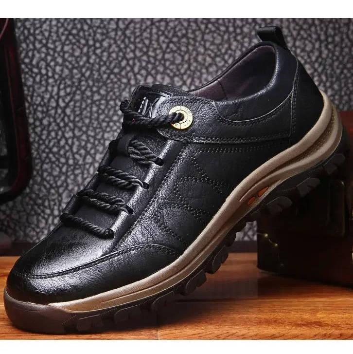 Men's Comfortable Supportive Leather Shoes for Hiking and Everyday Wear