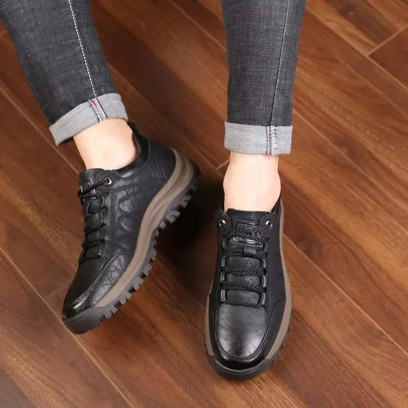 Men's Comfortable Supportive Leather Shoes for Hiking and Everyday Wear