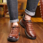 Men's Comfortable Supportive Leather Shoes for Hiking and Everyday Wear