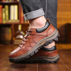Men's Comfortable Supportive Leather Shoes for Hiking and Everyday Wear