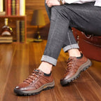Men's Comfortable Supportive Leather Shoes for Hiking and Everyday Wear