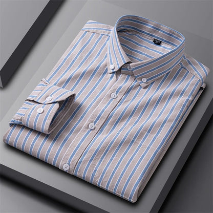 Men's Dress Shirt - Classic Oxford Button-Up for Business Casual Style