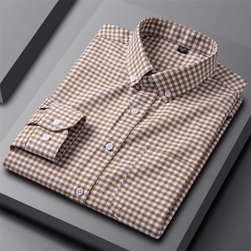 Men's Dress Shirt - Classic Oxford Button-Up for Business Casual Style