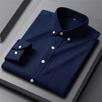 Men's Dress Shirt - Classic Oxford Button-Up for Business Casual Style