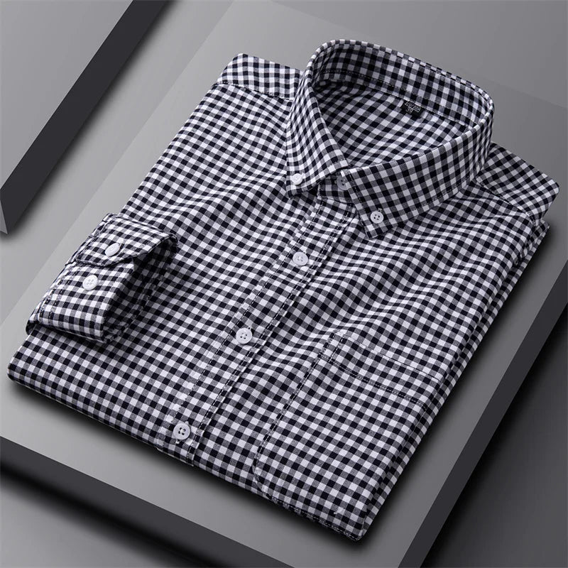 Men's Dress Shirt - Classic Oxford Button-Up for Business Casual Style