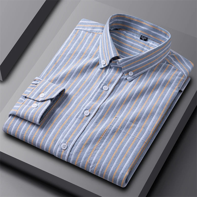 Men's Dress Shirt - Classic Oxford Button-Up for Business Casual Style