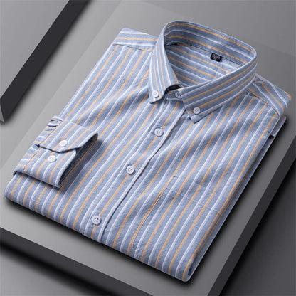 Men's Dress Shirt - Classic Oxford Button-Up for Business Casual Style