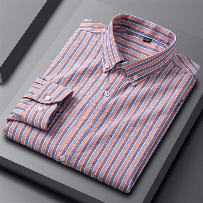 Men's Dress Shirt - Classic Oxford Button-Up for Business Casual Style