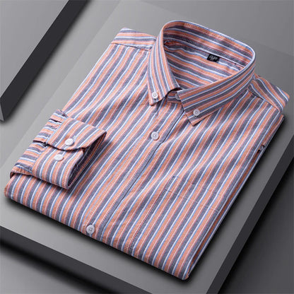 Men's Dress Shirt - Classic Oxford Button-Up for Business Casual Style