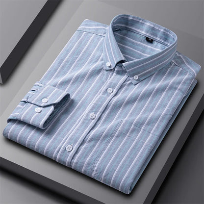 Men's Dress Shirt - Classic Oxford Button-Up for Business Casual Style