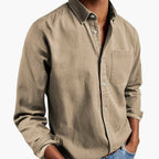 Men's Dress Shirt - Relaxed Fit Long Sleeve Button-Down for Casual and Formal Wear