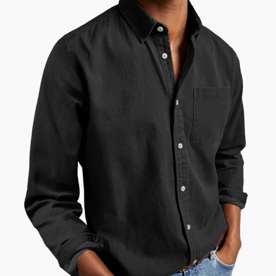 Men's Dress Shirt - Relaxed Fit Long Sleeve Button-Down for Casual and Formal Wear