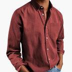 Men's Dress Shirt - Relaxed Fit Long Sleeve Button-Down for Casual and Formal Wear
