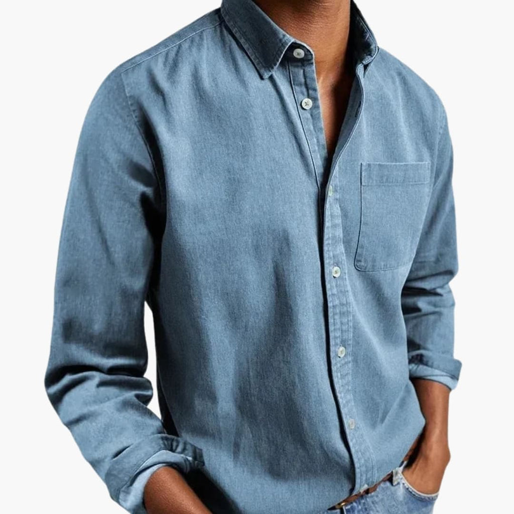 Men's Dress Shirt - Relaxed Fit Long Sleeve Button-Down for Casual and Formal Wear