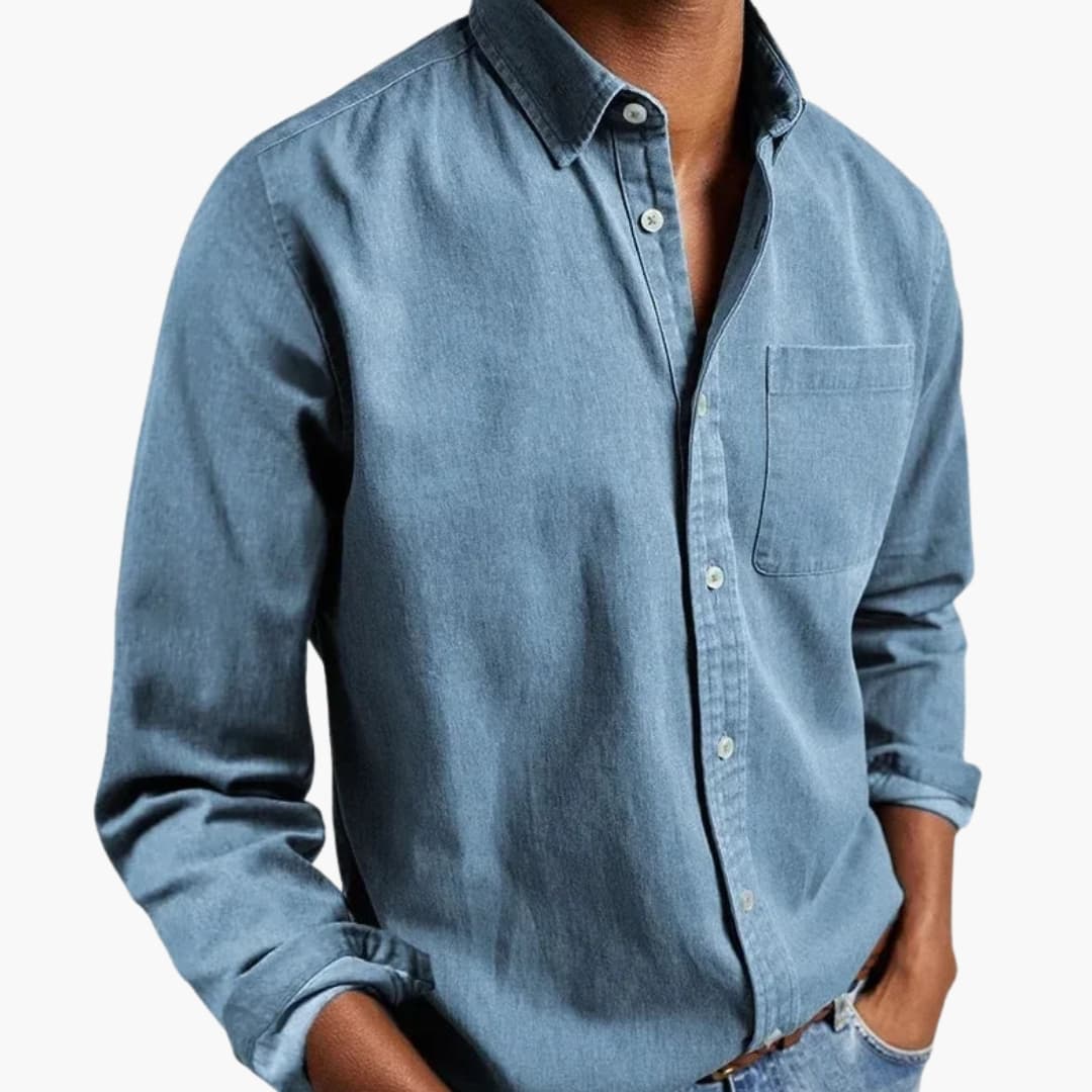 Men's Dress Shirt - Relaxed Fit Long Sleeve Button-Down for Casual and Formal Wear
