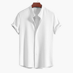 Men's Dress Shirt - Slim Fit Stand Collar, Elegant Casual Style for All Occasions