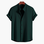 Men's Dress Shirt - Slim Fit Stand Collar, Elegant Casual Style for All Occasions