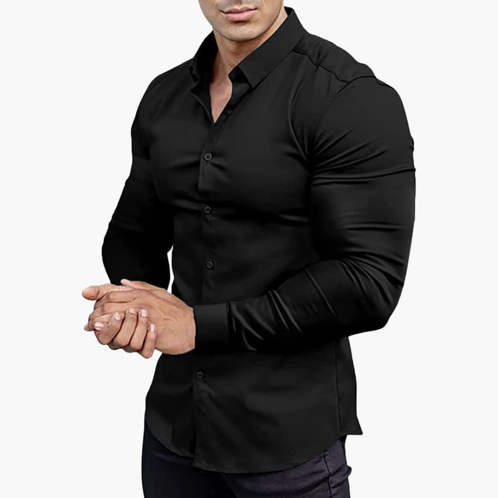 Men's Dress Shirt Slim-Fit Classic Style for Versatile Business and Casual Wear