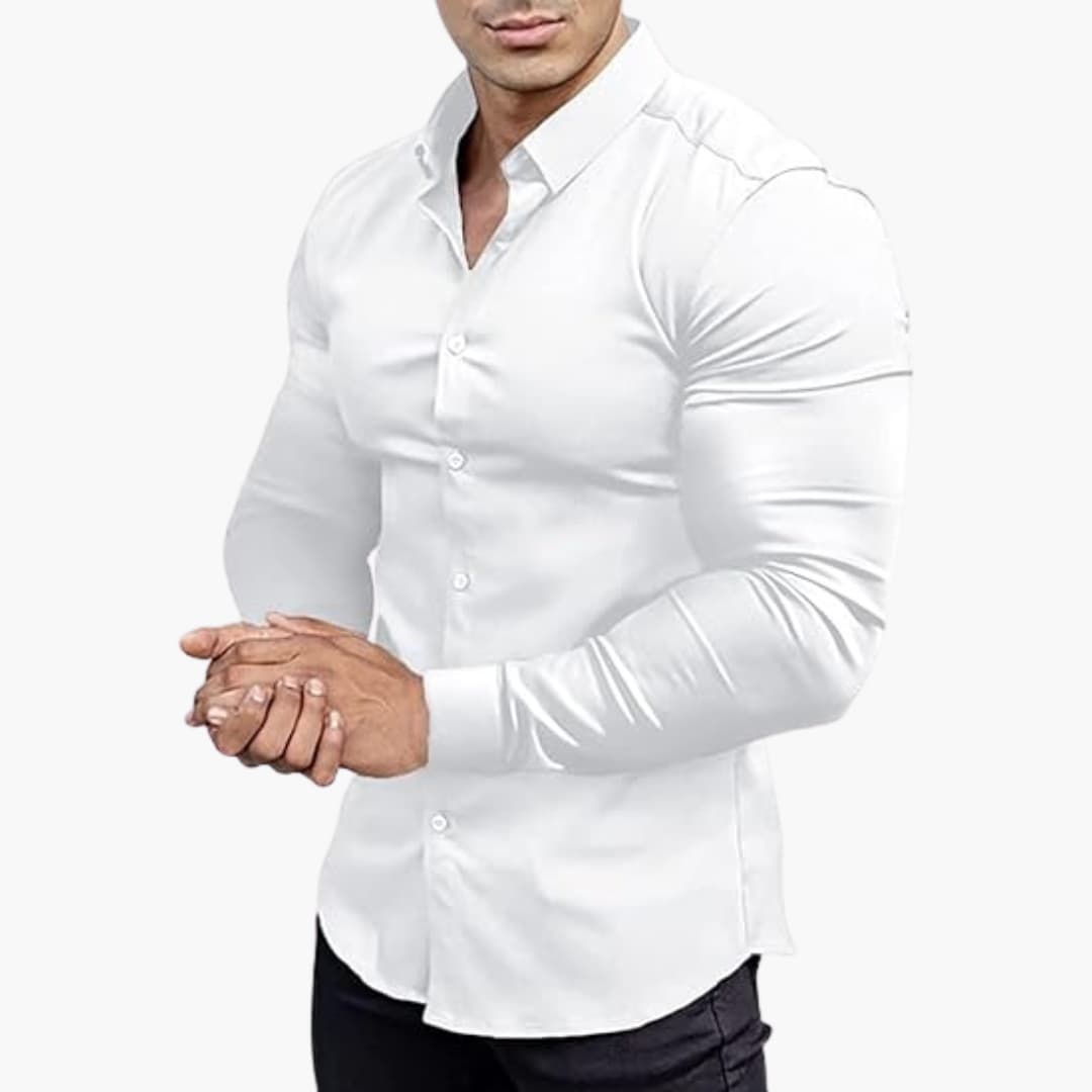 Men's Dress Shirt Slim-Fit Classic Style for Versatile Business and Casual Wear