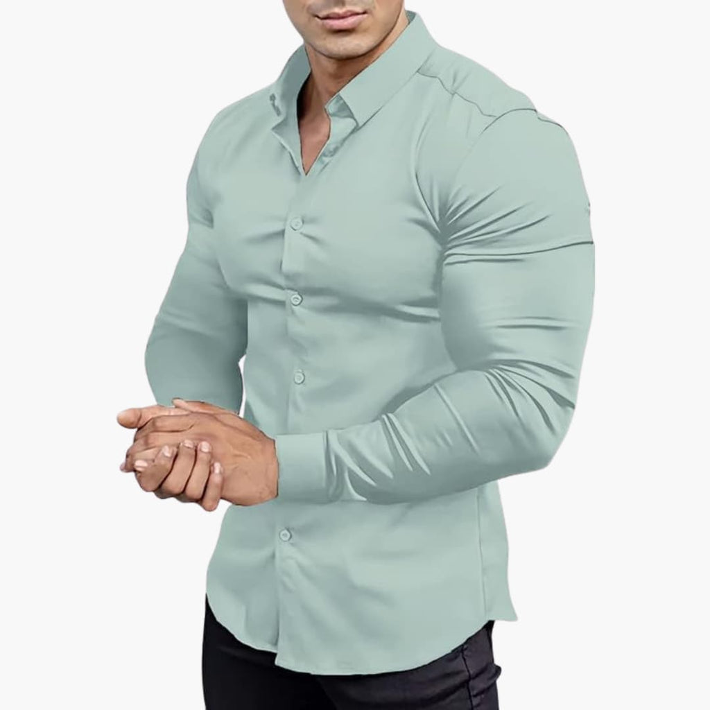 Men's Dress Shirt Slim-Fit Classic Style for Versatile Business and Casual Wear
