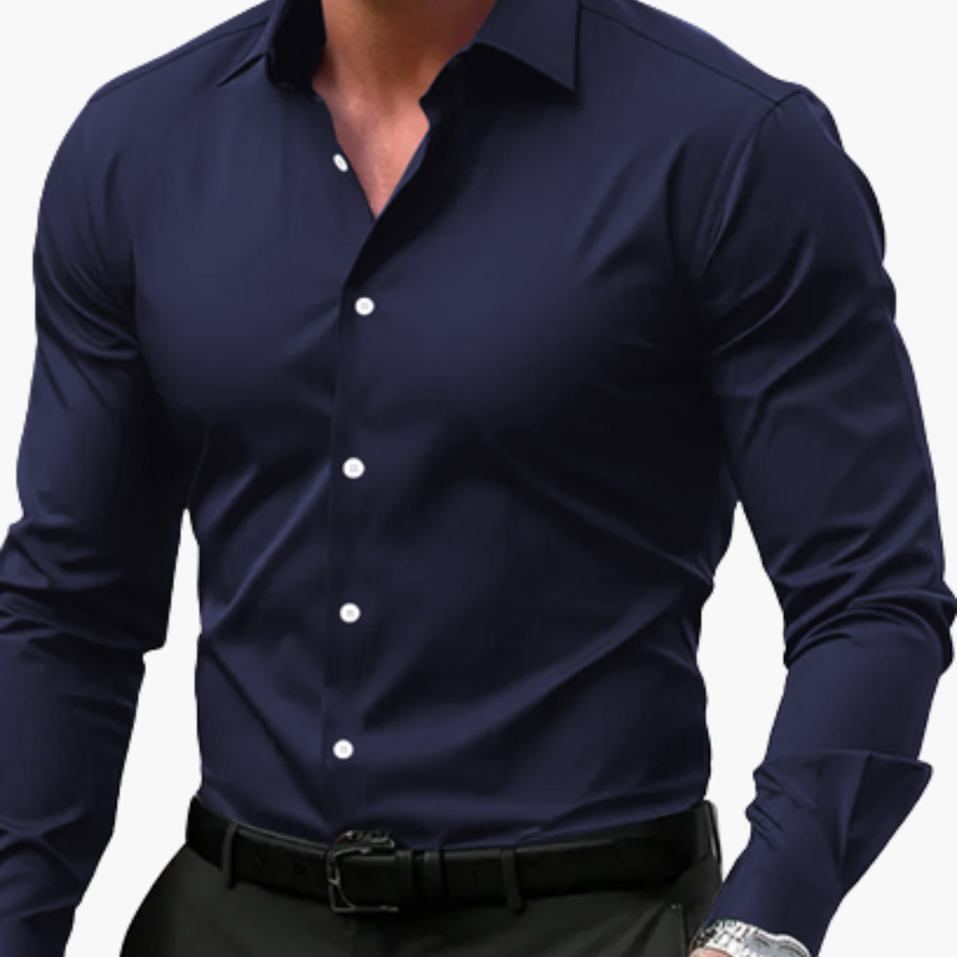 Men's Dress Shirt Slim-Fit Classic Style for Versatile Business and Casual Wear