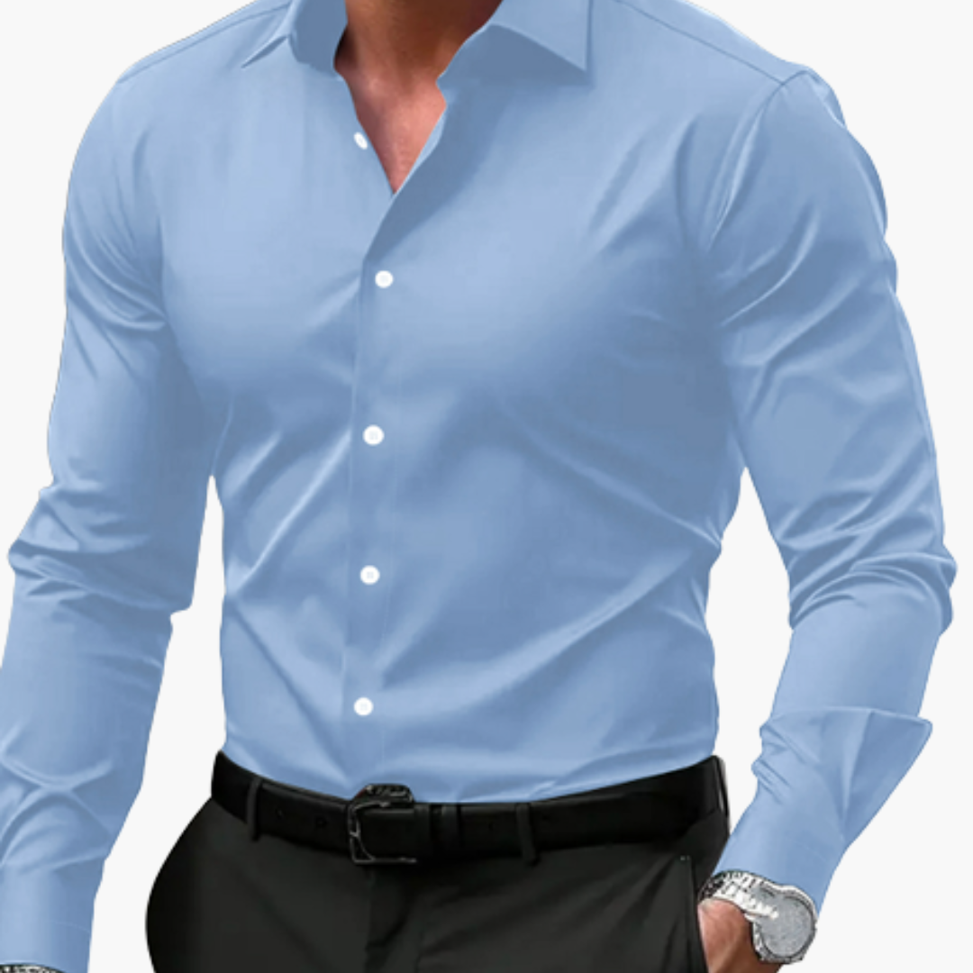 Men's Dress Shirt Slim-Fit Classic Style for Versatile Business and Casual Wear