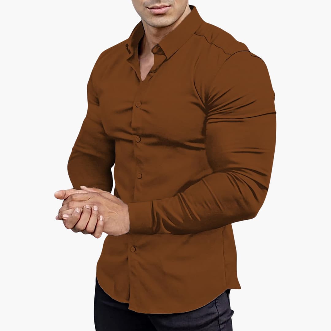 Men's Dress Shirt Slim-Fit Classic Style for Versatile Business and Casual Wear