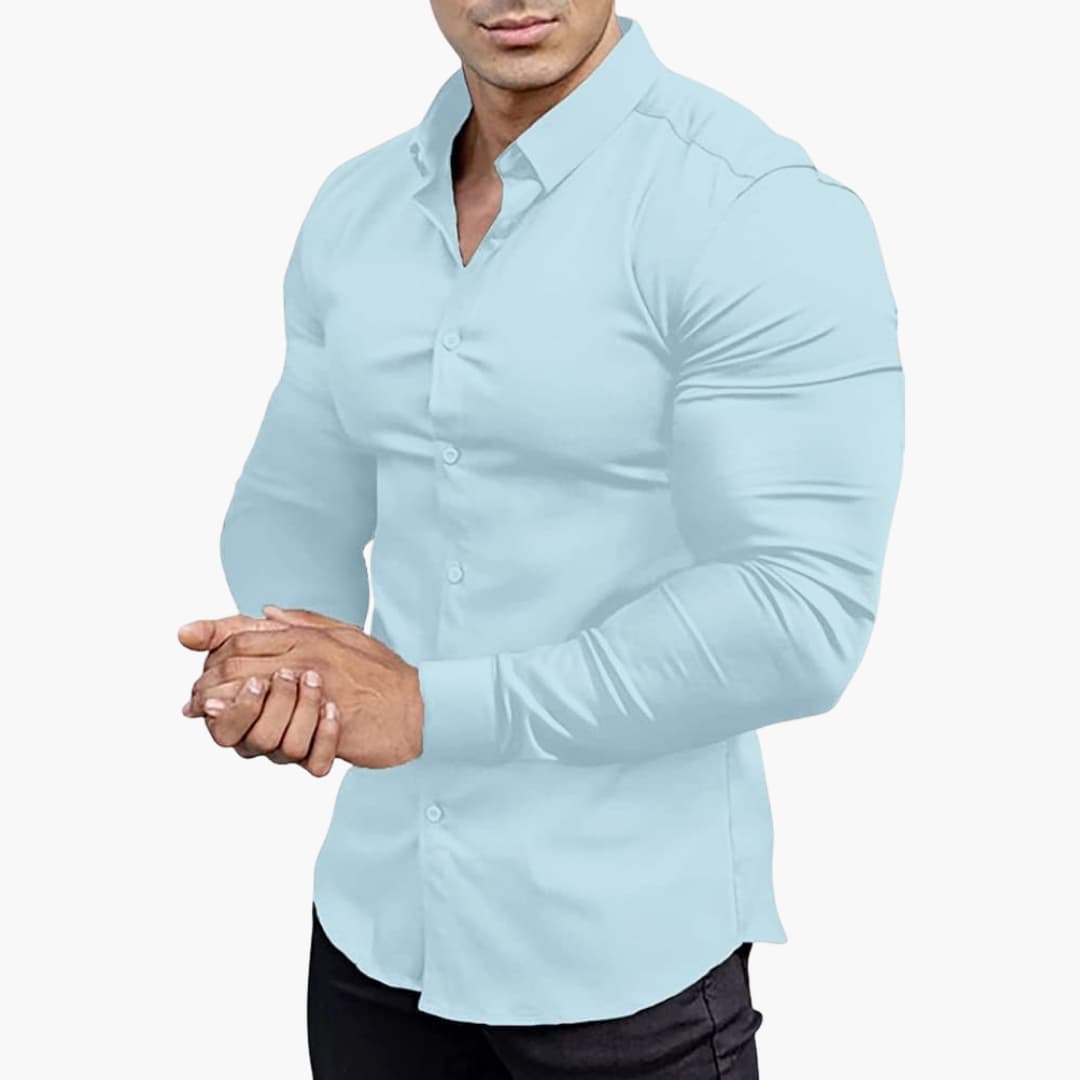 Men's Dress Shirt Slim-Fit Classic Style for Versatile Business and Casual Wear