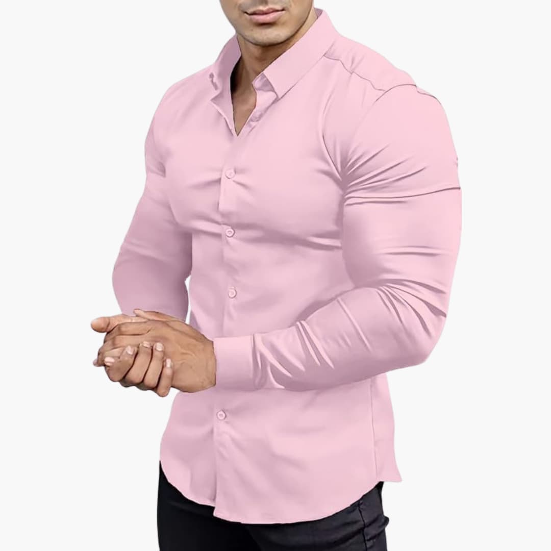 Men's Dress Shirt Slim-Fit Classic Style for Versatile Business and Casual Wear