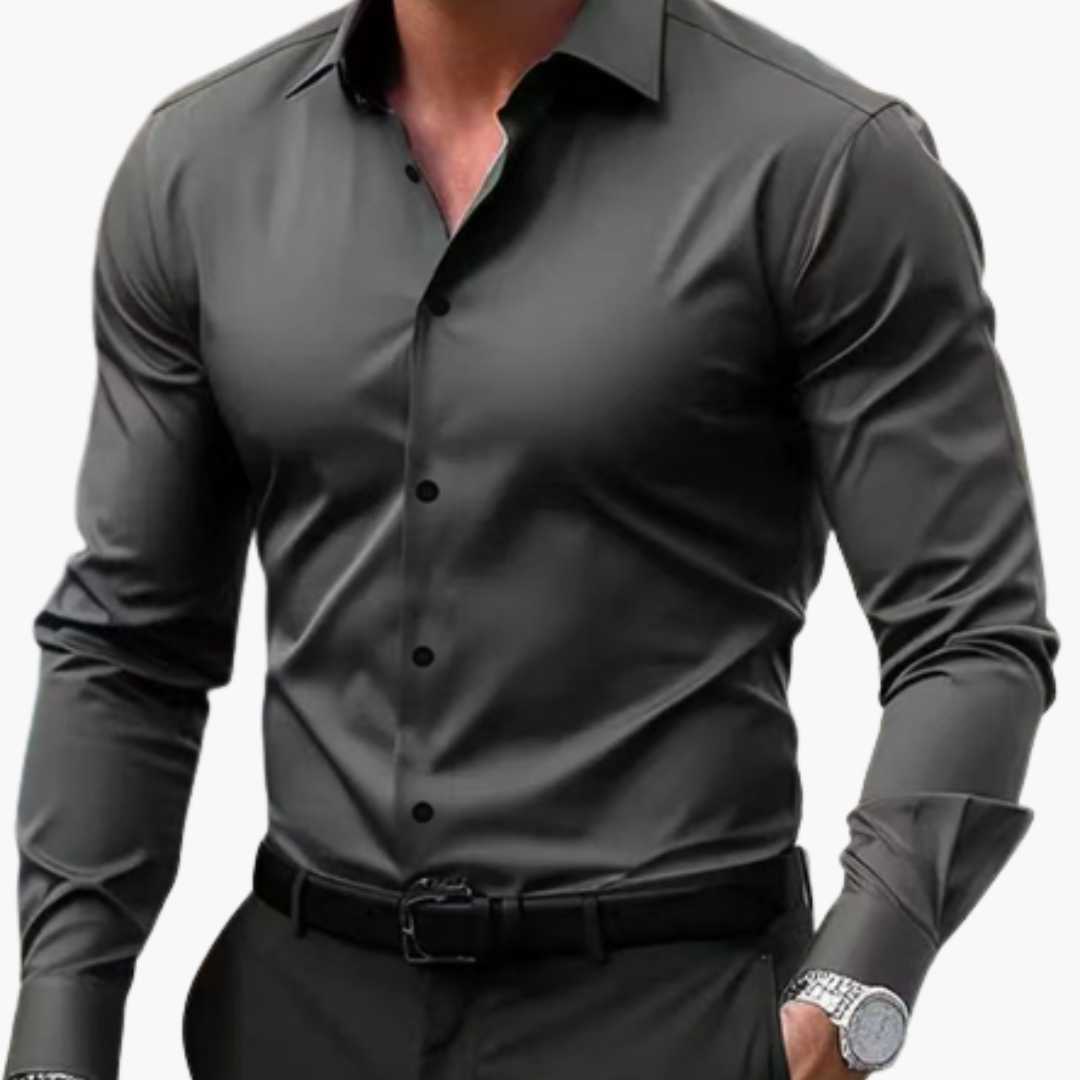 Men's Dress Shirt Slim-Fit Classic Style for Versatile Business and Casual Wear