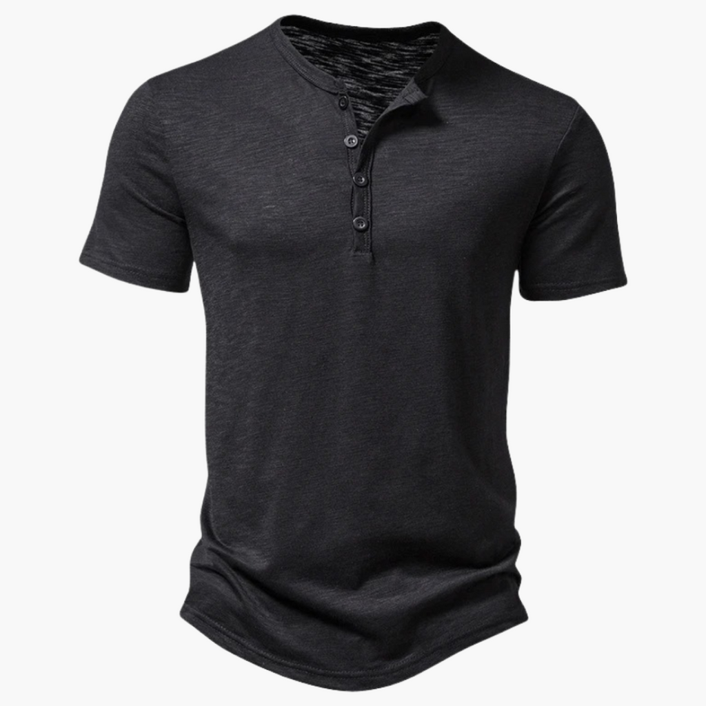Men's Short Sleeve Henley Shirt - Comfortable Summer Style T-Shirt for Casual Wear and Versatile Looks