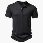 Men's Short Sleeve Henley Shirt - Comfortable Summer Style T-Shirt for Casual Wear and Versatile Looks