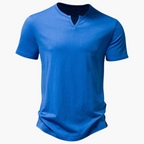 Men's Short Sleeve Henley Shirt - Comfortable Summer Style T-Shirt for Casual Wear and Versatile Looks
