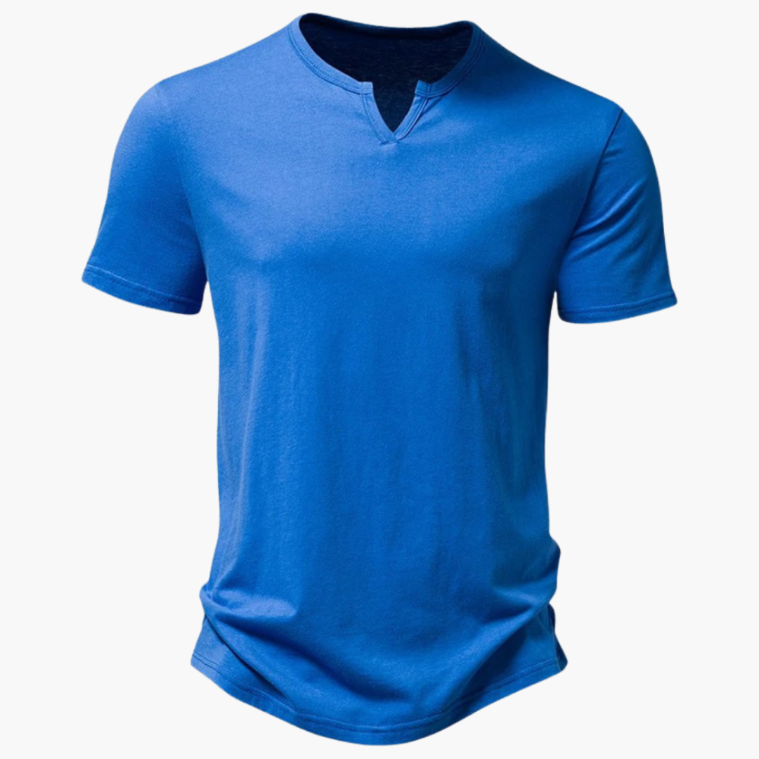 Men's Short Sleeve Henley Shirt - Comfortable Summer Style T-Shirt for Casual Wear and Versatile Looks
